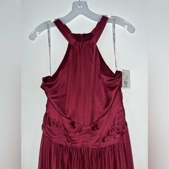NWT David's Bridal Burgundy Maxi Dress - Picture 3 of 4